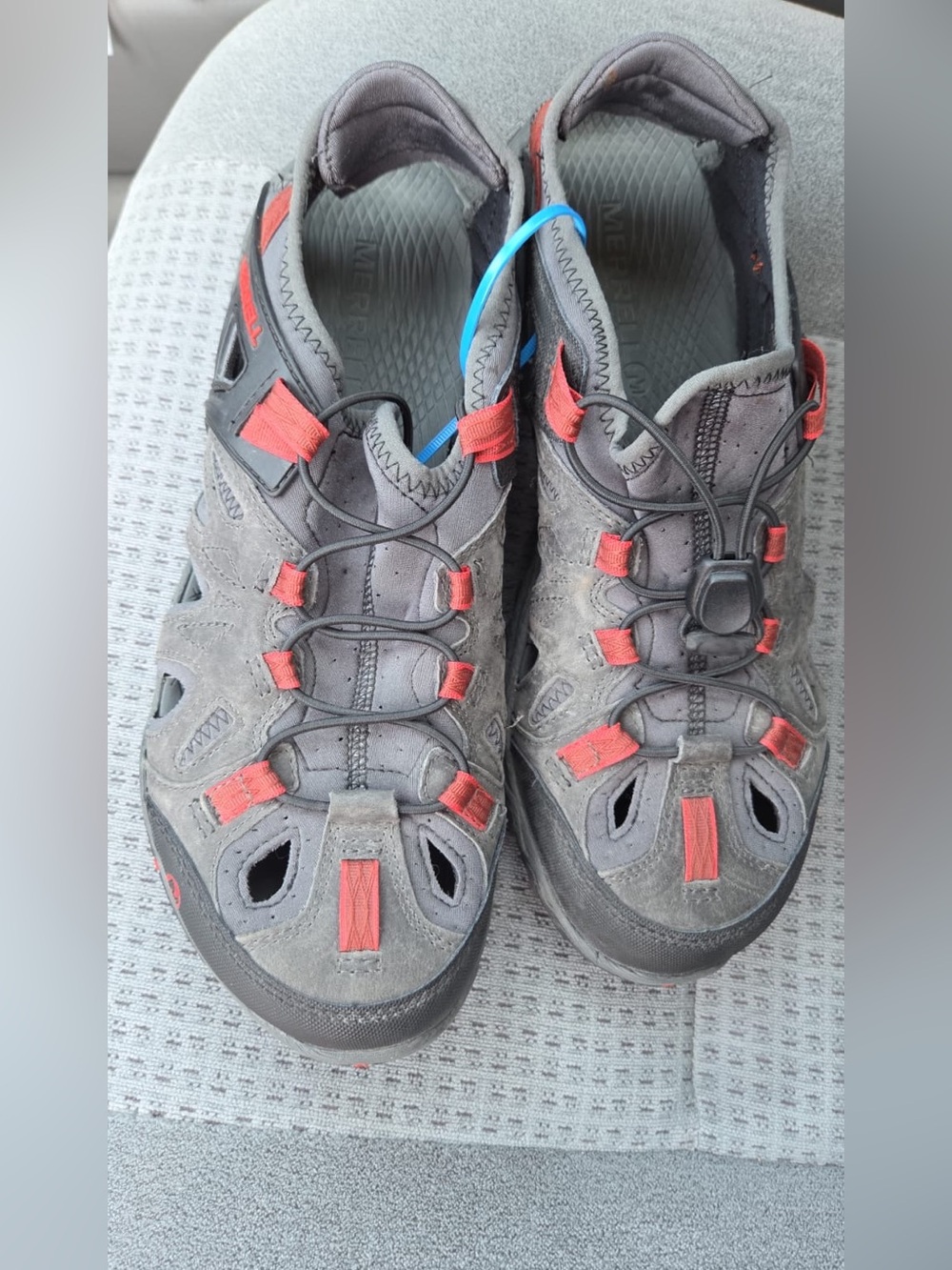 Merell Men's Grey and Red Outdoor Sandal Sneakers
